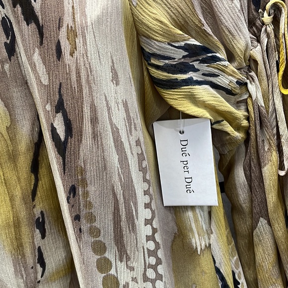 Due Per Due Sheer Silk Blouse with Camisole, SZ 16 - Picture 2 of 10